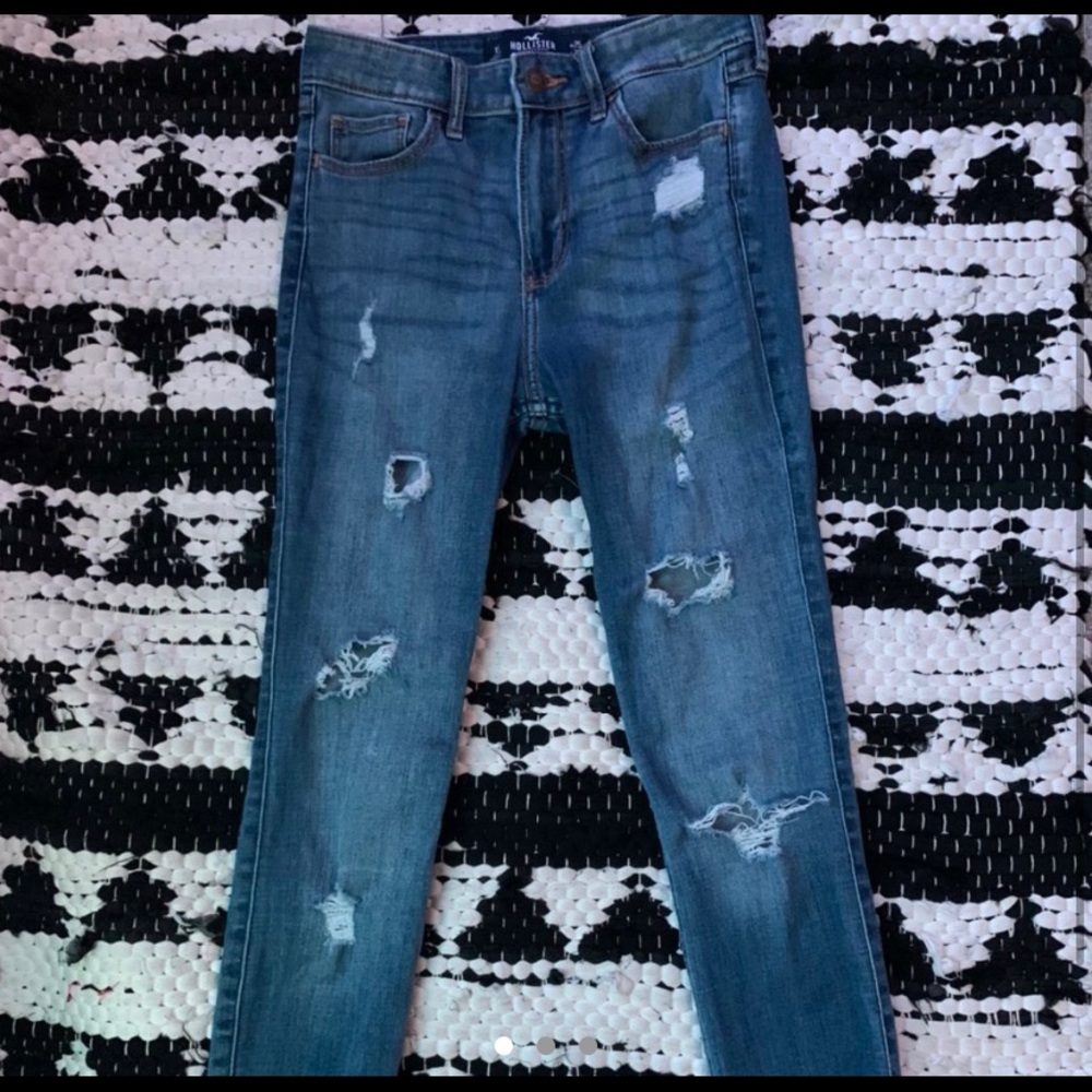 high rise Hollister jeans